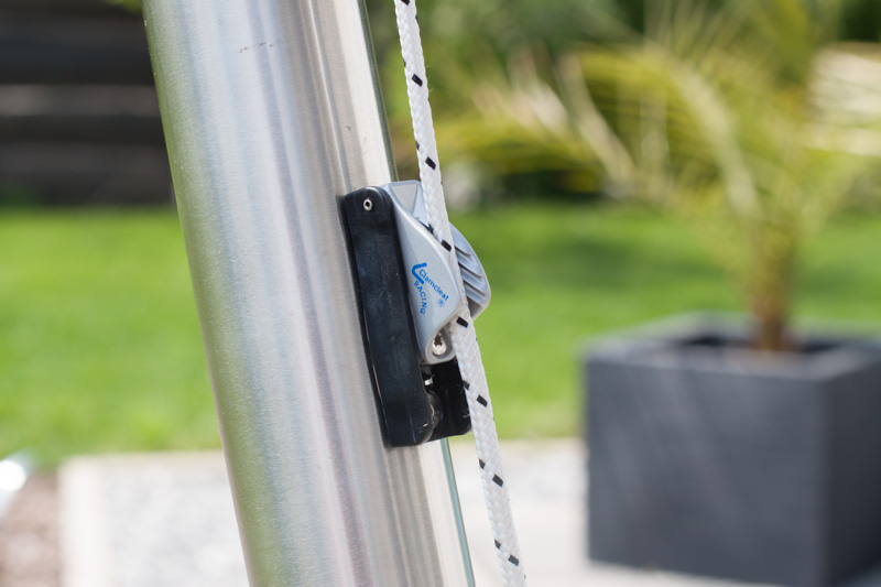 Mast für Sonnensegel COMFORT mit Seilzug 60x3 mm Rohr Mast Pfosten