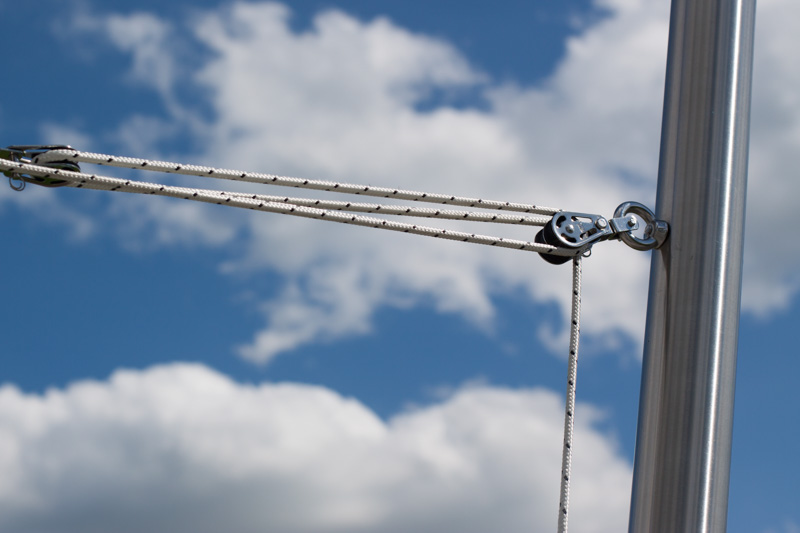 Mast für Sonnensegel COMFORT mit Seilzug 60x3 mm Rohr Mast Pfosten