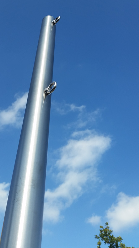 Garten & Terrasse Mast für Sonnensegel 3m Mast Pfosten Edelstahl 60