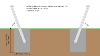 Hängemattengestell für Doppelhängematte